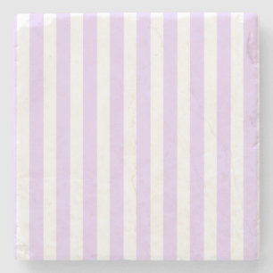 Posavasos De Piedra Rayas de caramelo blanco y púrpura