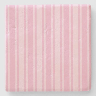 Posavasos De Piedra Rayas de caramelo rosa pálido