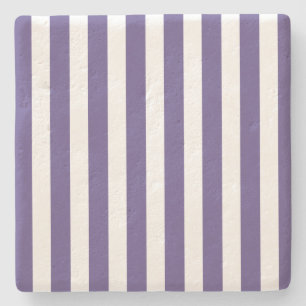 Posavasos De Piedra Rayas de caramelos ultravioletas y blancas