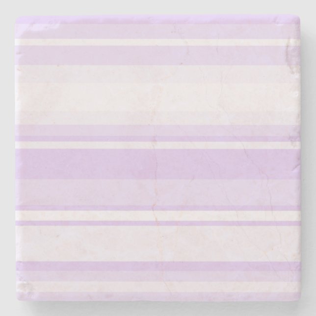 Posavasos De Piedra Rayas de lilac (Anverso)