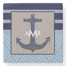 Rayas del ancla y de los azules marinos de la