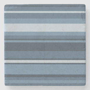 Posavasos De Piedra Rayas gris-azules