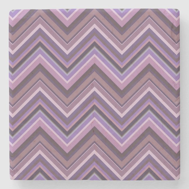 Posavasos De Piedra Rayas Mauve zigzag (Anverso)