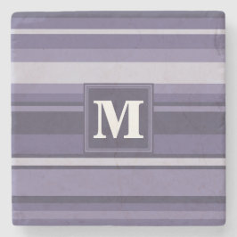 Posavasos De Piedra Rayas moradas monográficas