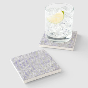 Posavasos De Piedra Rayas Purpurinas Glitzy Morado Plateado