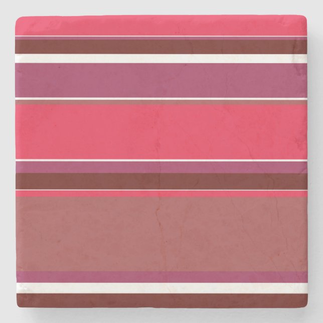 Posavasos De Piedra Rayas rojas (Anverso)