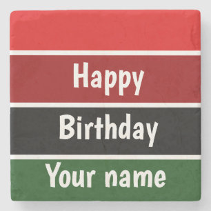 Posavasos De Piedra Rayas Rojas Y Verdes