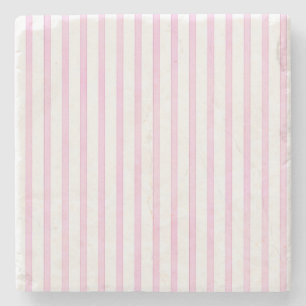Posavasos De Piedra Rayas rosadas de la acuarela del fondo