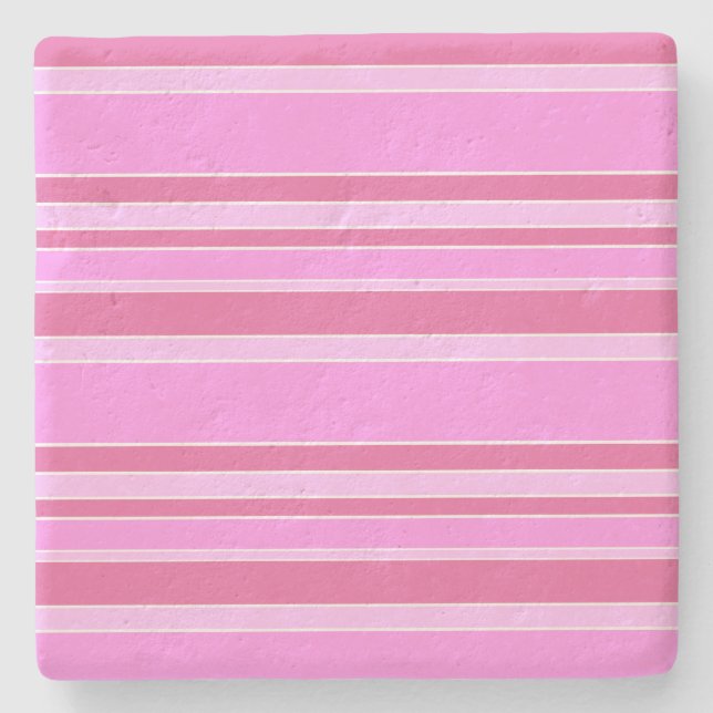 Posavasos De Piedra Rayas rosas (Anverso)