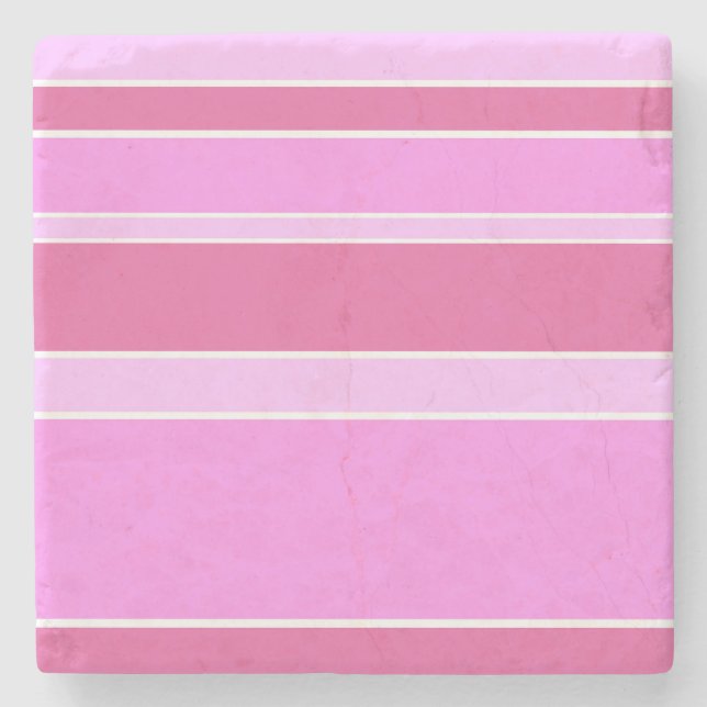 Posavasos De Piedra Rayas rosas (Anverso)