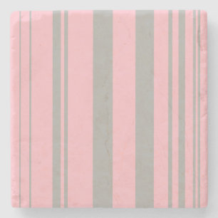 Posavasos De Piedra Rayas variadas/rosa y gris