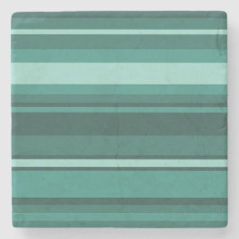 Posavasos De Piedra rayas verde azuladas