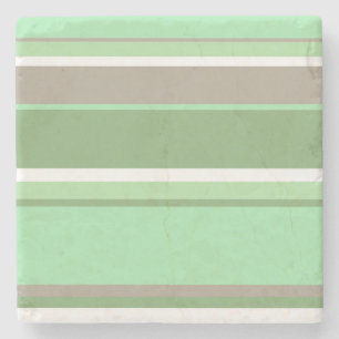 Posavasos De Piedra Rayas verdes pálidas