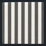 Posavasos De Piedra Rayas Verticales Banda Negra Y Blanca<br><div class="desc">Rayas verticales - patrón rayado en blanco y negro.</div>