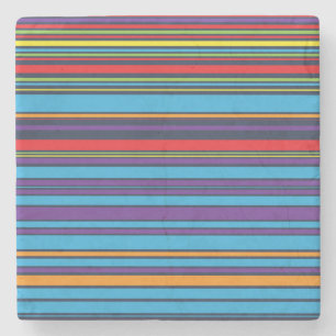 Posavasos De Piedra Rayas violetas de color azul