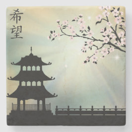 Posavasos De Piedra Rayo de luz pagoda "Esperanza"