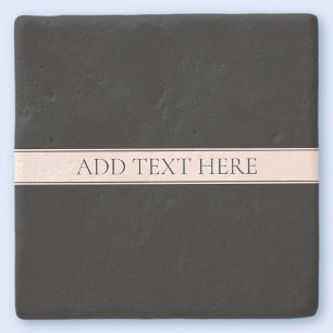 Posavasos De Piedra Rayo Rubor rosa claro y texto editable elegante