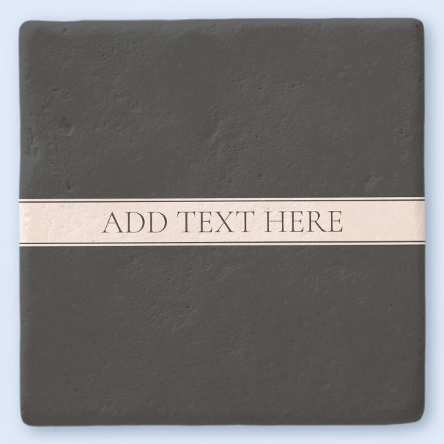 Posavasos De Piedra Rayo Rubor rosa claro y texto editable elegante (Subido por el creador)