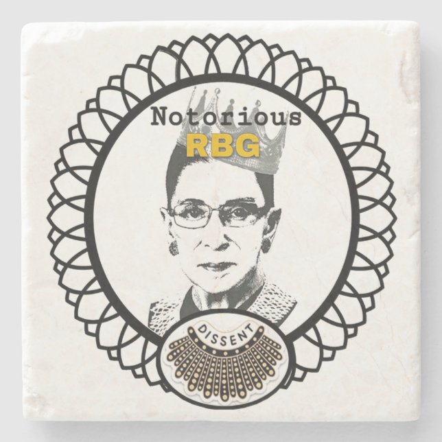 Posavasos De Piedra RBG Dissent Coaster, RBG Coaster, Dissent (Anverso)