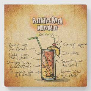 Posavasos De Piedra Receta Bahama Mama Bartender Bebe