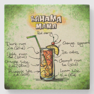 Posavasos De Piedra Receta Bahama Mama Drink