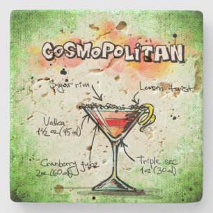 Posavasos De Piedra Receta de bebida cosmopolita