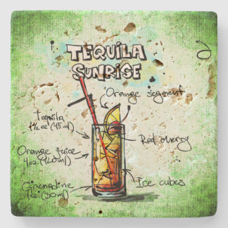 Posavasos De Piedra Receta de bebida Tequila Sunrise