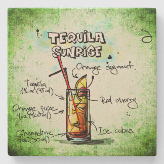 Posavasos De Piedra Receta de bebida Tequila Sunrise
