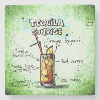 Posavasos De Piedra Receta de bebida Tequila Sunrise