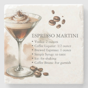 Posavasos De Piedra Receta de Espresso Martini