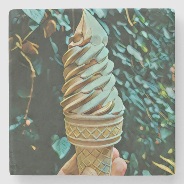 Posavasos De Piedra Receta de helado (Anverso)
