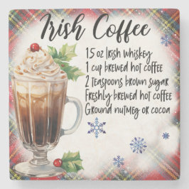 Posavasos De Piedra Receta irlandesa de café, escayola de mármol