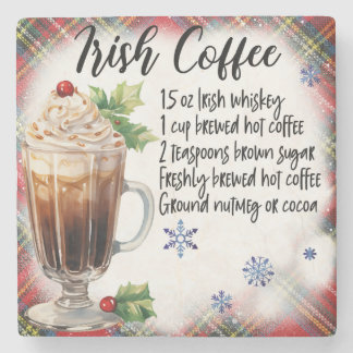 Posavasos De Piedra Receta irlandesa de café, escayola de mármol