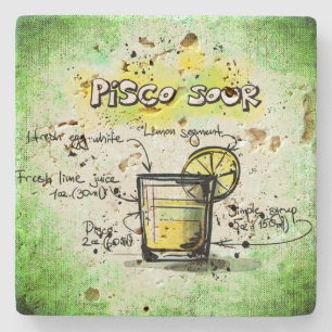 Posavasos De Piedra Receta para beber pisco sour