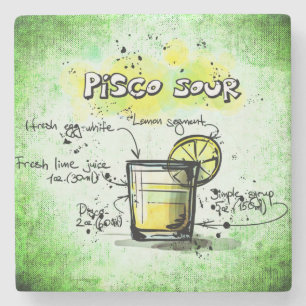 Posavasos De Piedra Receta para beber pisco sour