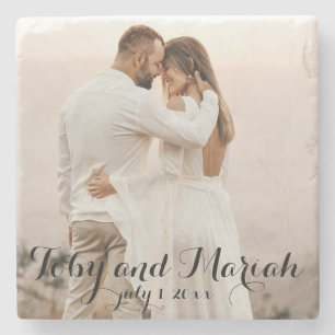 Posavasos De Piedra Recuerdo de foto de pareja