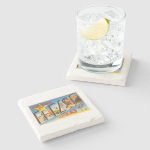 Posavasos De Piedra Recuerdo viejo del viaje del vintage de El Paso