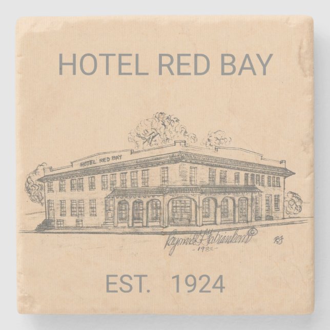 Posavasos De Piedra Red Bay Hotel Coaster (Anverso)