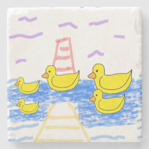 Posavasos De Piedra Red Lighthouse de la familia Yellow Duck