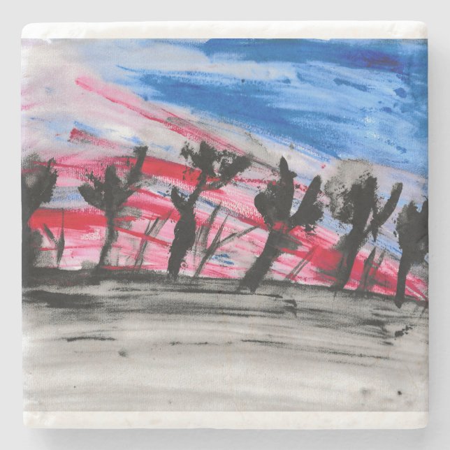 Posavasos De Piedra Red Sunset (Anverso)