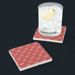 Posavasos De Piedra Red White XO Kiss Lips<br><div class="desc">Red White XO Kiss Lips</div>