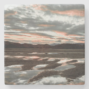 Posavasos De Piedra Reflejos del amanecer en Lago Grey