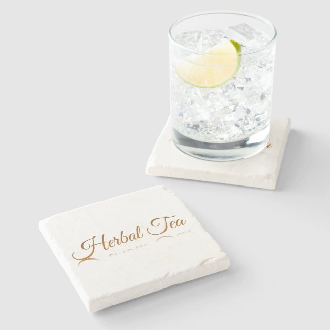Posavasos De Piedra Reflexión del té herbal (Lateral)
