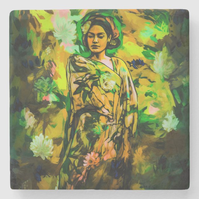 Posavasos De Piedra Regal Woman (Anverso)