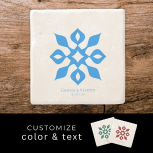 Posavasos De Piedra Regalo de aniversario de boda minimalista mediterr