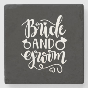 Posavasos De Piedra Regalo de Boda Novia y Novio