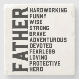 Posavasos De Piedra Regalo de cumpleaños padre regalo de papá