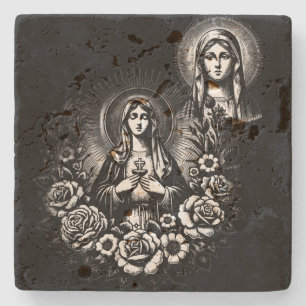 Posavasos De Piedra Regalo de fe católica cristiana católica de Santa