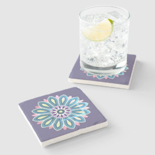 POSAVASOS DE PIEDRA REGALO DE FLOR PARA MADRE HIJA HERMANA AMIGA MAEST