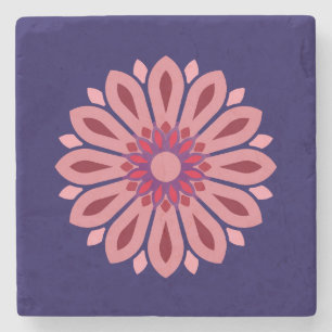 POSAVASOS DE PIEDRA REGALO DE FLORES MODERNAS COLORIDAS HIJA HERMANA M